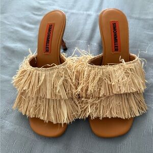 Simon Miller Beige Fringe Mules